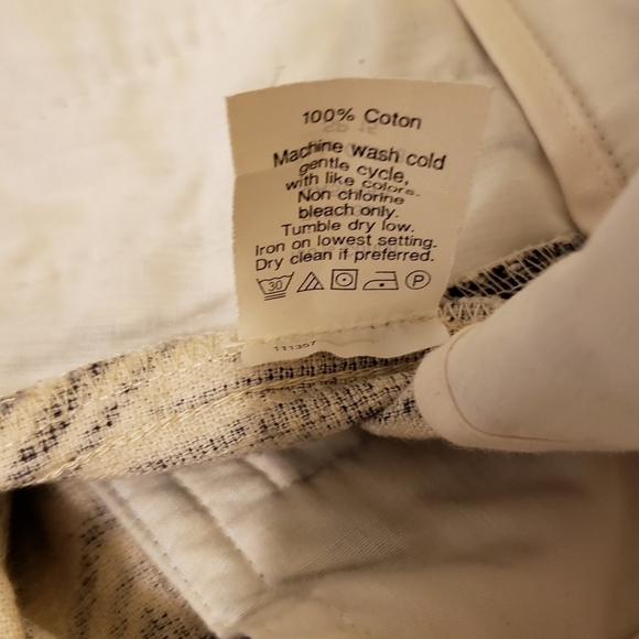 J. Crew Cotton Art Deco Shorts Blue Cream Size 4 - Picture 7 of 9